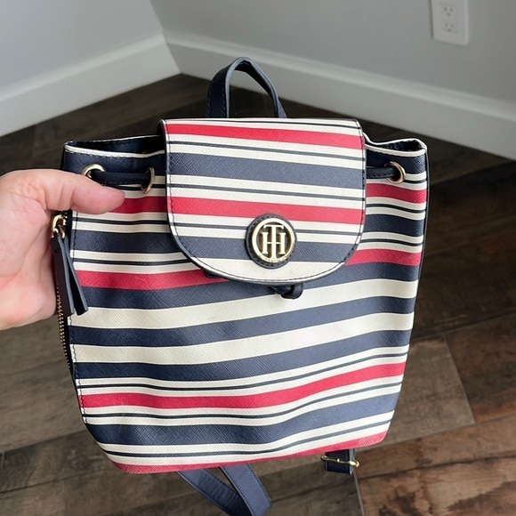 Tommy Hilfiger mini back pack‎ purse bag red and blue - Picture 1 of 9